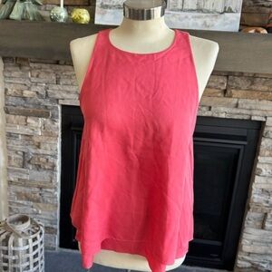Rebecca Taylor Pink Asymmetrical Sleeveless Tank Top